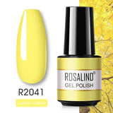 ROSALIND 57 colors 5ml Soak Off Gel Polish Bright For Nail Art Design LED/UV Lamp