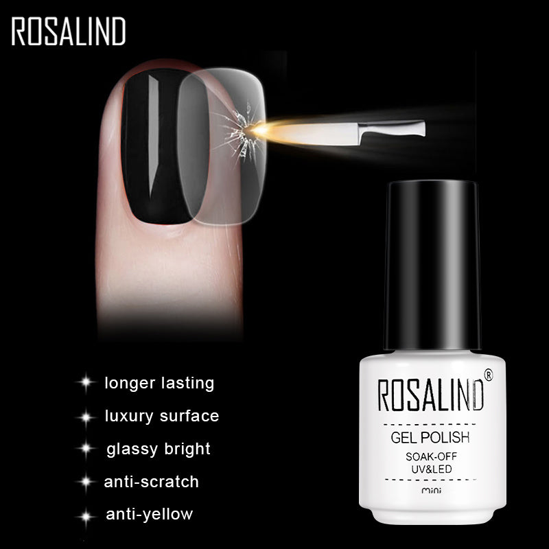 ROSALIND Tempered Top Coat Gel Polish Bright For Nail Art Design LED/UV Lamp
