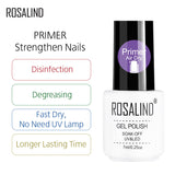 ROSALIND Nail Primer Air Dry Bright For Nail Art Design LED/UV Lamp