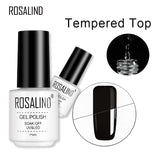 ROSALIND Tempered Top Coat Gel Polish Bright For Nail Art Design LED/UV Lamp