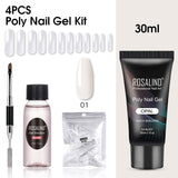 ROSALIND 30ML Poly Nail Gel Kit For Building Semi Permanent Nail Extension Gel All For Manicure Professional Nail Art Set Of Tools