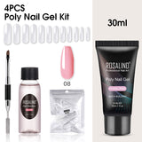 ROSALIND 30ML Poly Nail Gel Kit For Building Semi Permanent Nail Extension Gel All For Manicure Professional Nail Art Set Of Tools