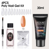 ROSALIND 30ML Poly Nail Gel Kit For Building Semi Permanent Nail Extension Gel All For Manicure Professional Nail Art Set Of Tools