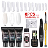 ROSALIND 30ML Poly Nail Gel Kit For Building Semi Permanent Nail Extension Gel All For Manicure Professional Nail Art Set Of Tools
