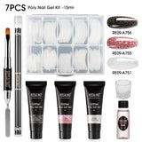 ROSALIND 15ML Poly Nail Gel Kit For Building Semi Permanent Nail Extension Gel All For Manicure Professional Nail Art Set Of Tools