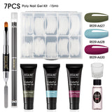 ROSALIND 15ML Poly Nail Gel Kit For Building Semi Permanent Nail Extension Gel All For Manicure Professional Nail Art Set Of Tools