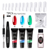 ROSALIND 15ML Poly Nail Gel Kit For Building Semi Permanent Nail Extension Gel All For Manicure Professional Nail Art Set Of Tools