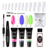 ROSALIND 15ML Poly Nail Gel Kit For Building Semi Permanent Nail Extension Gel All For Manicure Professional Nail Art Set Of Tools