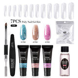ROSALIND 15ML Poly Nail Gel Kit For Building Semi Permanent Nail Extension Gel All For Manicure Professional Nail Art Set Of Tools