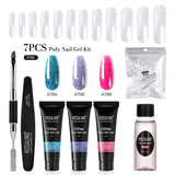 ROSALIND 15ML Poly Nail Gel Kit For Building Semi Permanent Nail Extension Gel All For Manicure Professional Nail Art Set Of Tools