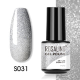 ROSALIND 5ml Soak Off Gel Polish Bright For Nail Art Design LED/UV Lamp