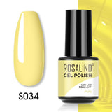 ROSALIND 5ml Soak Off Gel Polish Bright For Nail Art Design LED/UV Lamp