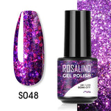 ROSALIND 5ml Soak Off Gel Polish Bright For Nail Art Design LED/UV Lamp