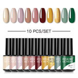 ROSALIND Mini Soak Off Gel Polish Set 10PCS Set Bright For Nail Art Design LED/UV Lamp