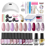 Rosalind Nail Kits Starter Set acrilico 12 PCS Gel Nail Set con lampada smalto per unghie