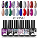 20PCS Set Mini Soak Off Gel Polish For Nail Art Design LED/UV Lamp