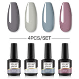 ROSALIND Gel Nail Polish 4Pcs/Set For Manicure Nails Art UV Gel Need Base Top Coat Vernis Semi permanent Nail Polish 15ML