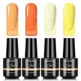 ROSALIND Mini Soak Off 4pcs Set In One Kit Gel Polish Bright For Nail Art Design LED/UV Lamp