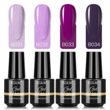 ROSALIND Mini Soak Off 4pcs Set In One Kit Gel Polish Bright For Nail Art Design LED/UV Lamp