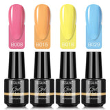 ROSALIND Mini Soak Off 4pcs Set In One Kit Gel Polish Bright For Nail Art Design LED/UV Lamp