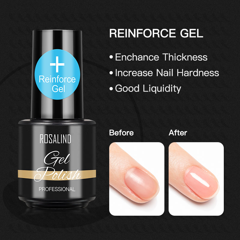 ROSALIND Gel Polish Reinforce Gel Soak Off UV/LED Lamp Keep Your Nails Bright And Shiny For A Long Time