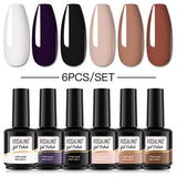 ROSALIND Gel Nail Polish 6Pcs/Set For Manicure Nails Art UV Gel Need Base Top Coat Vernis Semi permanent Nail Polish 15ML