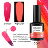 ROSALIND 15ml Soak Off Neon Luminous Gel Polish Bright For Nail Art Design LED/UV Lamp