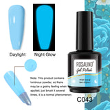 ROSALIND 15ml Soak Off Neon Luminous Gel Polish Bright For Nail Art Design LED/UV Lamp