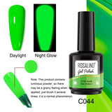ROSALIND 15ml Soak Off Neon Luminous Gel Polish Bright For Nail Art Design LED/UV Lamp
