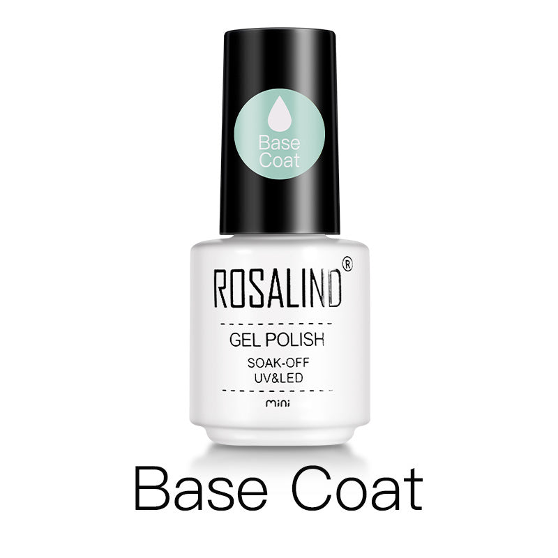 ROSALIND Nail Base Coat Air Dry Bright For Nail Art Design LED/UV Lamp