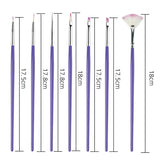 ROSALIND Nail Art Brushes For Gel Polish 7PCS/Set UV Dotting Painting Drawing Pen Nail Tip for Beauty Manicure Nails Accessoires