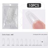 Rosalind 10 Pcs 10 Sizes Long False Nails for Coffin Ballerina Stiletto Nails Art