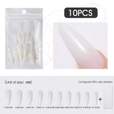 Rosalind 10 Pcs 10 Sizes Long False Nails for Coffin Ballerina Stiletto Nails Art