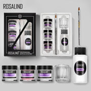 Rosalind Acrylic powder Set Nail Kit 3 Colors Carving Nail Art Gel For Extension Manicure Tools Set Acrylic powder for Nails