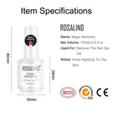 Rosalind 15ML Soak-Off Magic Remover Nail Gel Base Top Coat