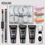 Rosalind 30ML Nature Vernis Colors Poly  Nail Gel Kit Extension Nail Solution Manicure Kit
