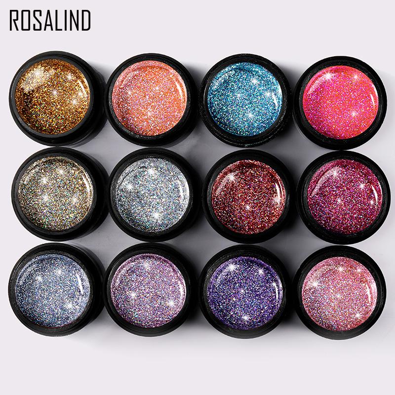 Rosalind Shiny Rainbow Nail Kit 12Pcs/Set 5ML.