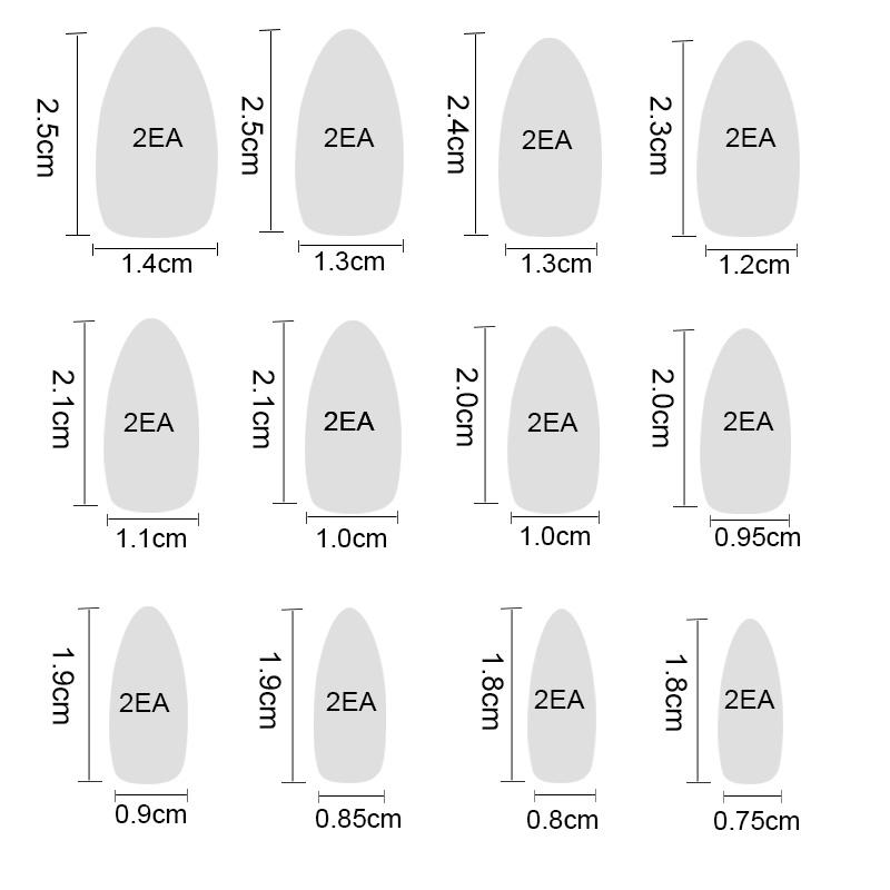 Rosalind Acrylic Matte Press on False Nails Almond Solid Color Nail Glue