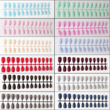 Rosalind Acrylic Matte Press on False Nails Almond Solid Color Nail Glue