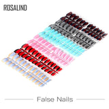 Rosalind Acrylic Matte Press on False Nails Almond Solid Color Nail Glue