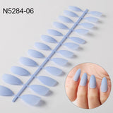 Rosalind Acrylic Matte Press on False Nails Almond Solid Color Nail Glue