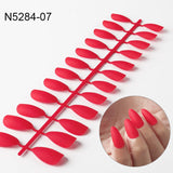 Rosalind Acrylic Matte Press on False Nails Almond Solid Color Nail Glue
