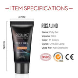 Rosalind Rosalind Poly Gel Nail Vernis Long-Lasting Nail Polish 30ML 11 Colors