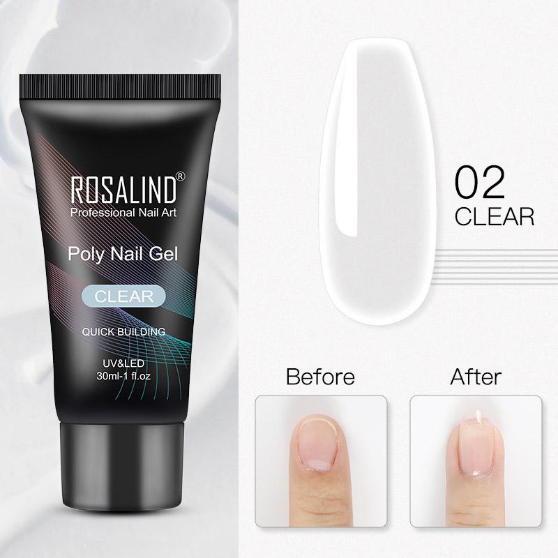 Rosalind Rosalind Poly Gel Nail Vernis Long-Lasting Nail Polish 30ML 11 Colors