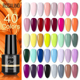 Rosalind Polygel Uñas Semi Permanente 40 Colores Puros 7ML Esmalte De Uñas