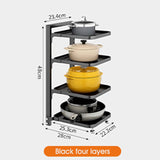 Kitchen rack home cabinet sink pot adjustable layered multi-layer pot rack shelf storage rack